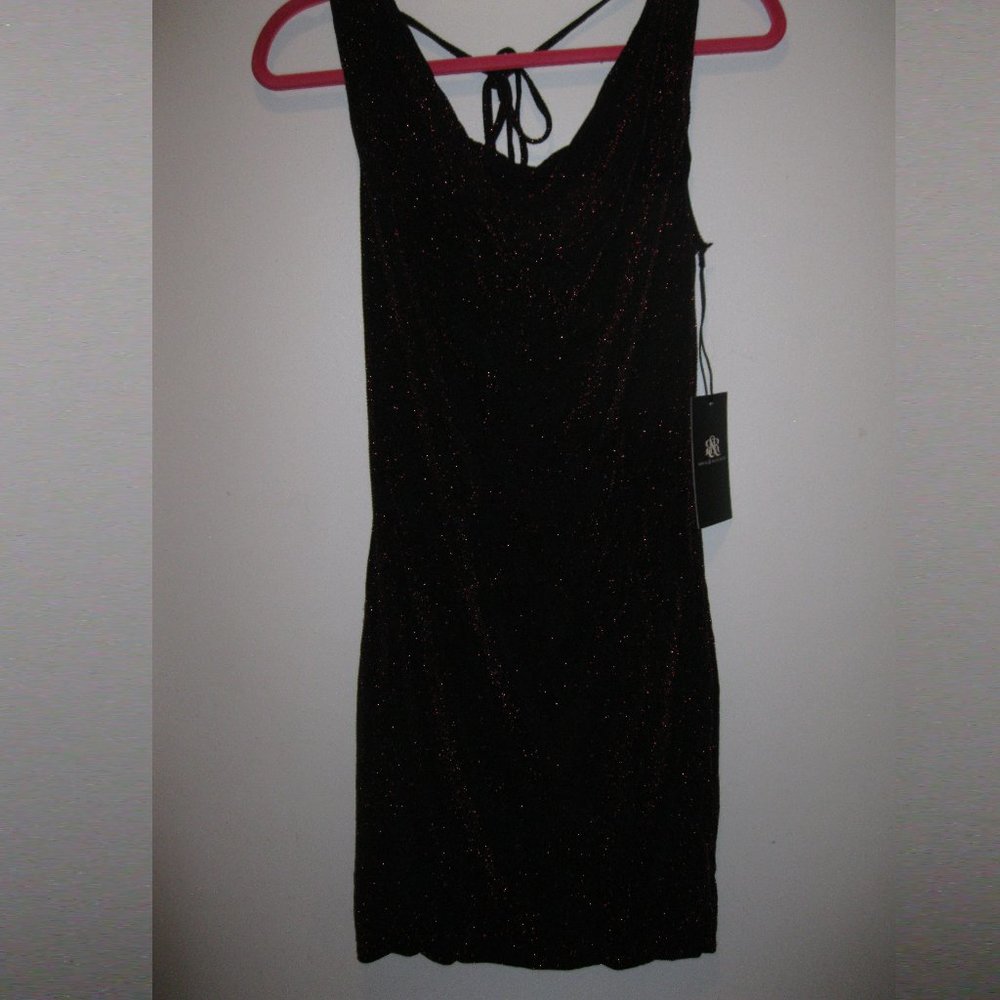 Black and Red Glitter Juniors Dress